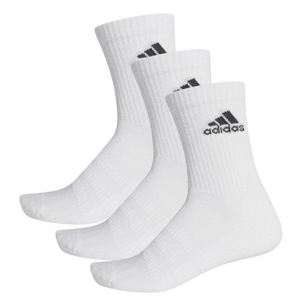 Adidas Cushion Crew Socks - 3 Pairs - White/Black