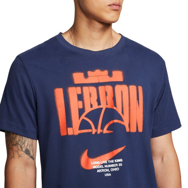 Nike Dri-Fit Lebron Mens Basketball T-Shirt - Midnight Navy