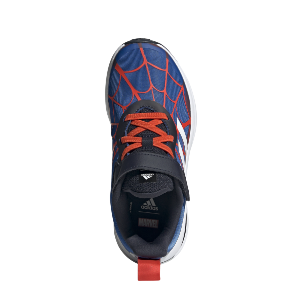 Adidas FortaRun Spiderman - Kids Running Shoes - Blue Legend Ink/Bold Orange