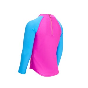 Zoggs Mernicorn Tots Girls Long Sleeve Sun Top - Pink/Blue