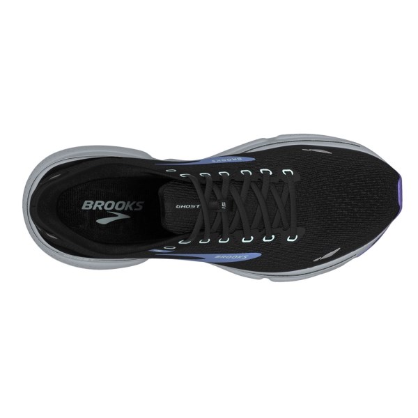 Brooks Ghost 15 Knit - Womens Running Shoes - Black/Jacaranda/Salt