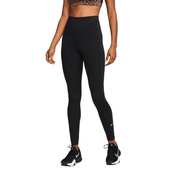 Nike One Hi-Rise Womens Running Tights - Black/White
