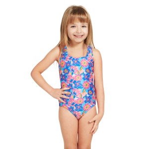 Zoggs Lily Actionback Kids Girls One Piece Swimsuit