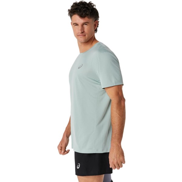 Asics Silver Mens Short Sleeve Running T-Shirt - Ocean Haze