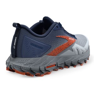 Brooks Cascadia 17 - Mens Trail Running Shoes - Blue/Navy/Firecracker