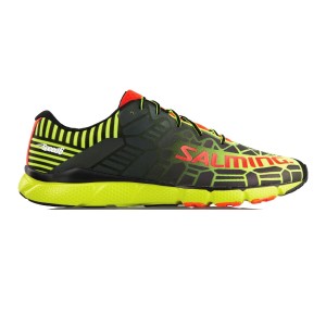 Salming Speed 6 - Mens Running Shoes - Black/Safety Yellow