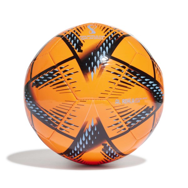 Adidas Al Rihla Club Soccer Ball - Solar Orange/Black/Pantone