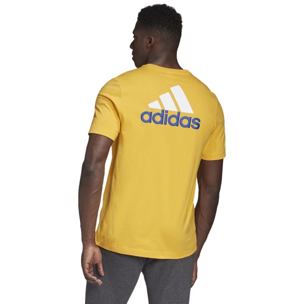 Adidas Graphic Mens Short Sleeve T-Shirt - Active Gold/Royal Blue
