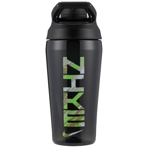 Nike TR Hypercharge Chug Graphic BPA Free Sport Water Bottle - 710ml - Triple Black/Lime Glow