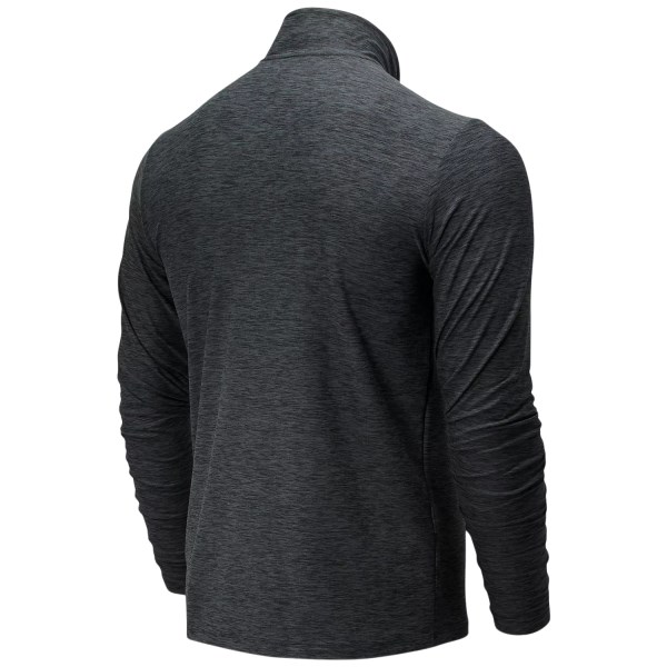 New Balance Core Space Dye 1/4 Zip Mens Running Jacket - Black/Grey