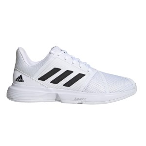 Adidas CourtJam Bounce - Mens Tennis Shoes - White/Black/Silver Metallic
