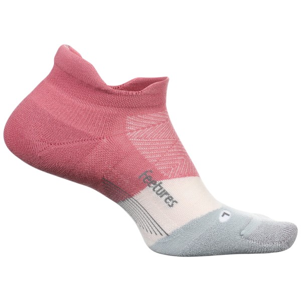 Feetures Elite Light Cushion No Show Tab Running Socks - Polychrome Pink