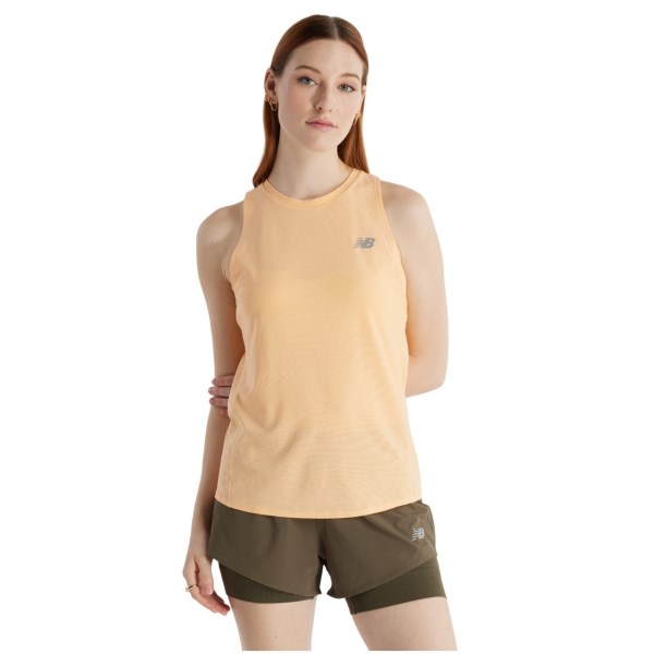 New Balance Jacquard Slim Womens Running Tank Top - Peach Blo