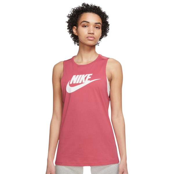 Nike Sportswear Womens Muscle Tank Top - Archaeo Pink/White