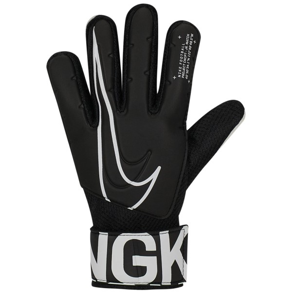 Nike Junior Goalkeeper Match Kids Soccer Gloves - Black/White