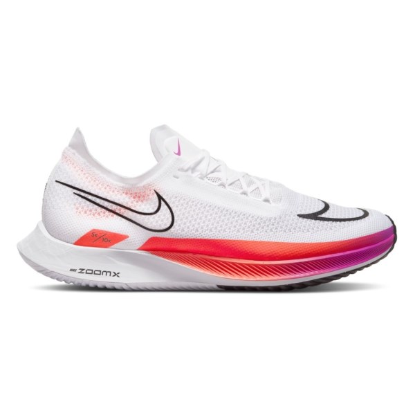 Nike ZoomX Streakfly - Mens Road Racing Shoes - White/Black/Flash Crimson/Hyper Violet