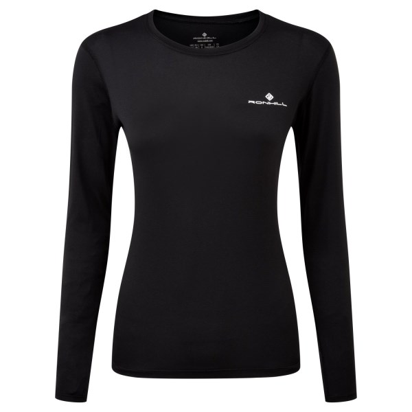 Ronhill Core Womens Long Sleeve Running T-Shirt - Black/Bright White