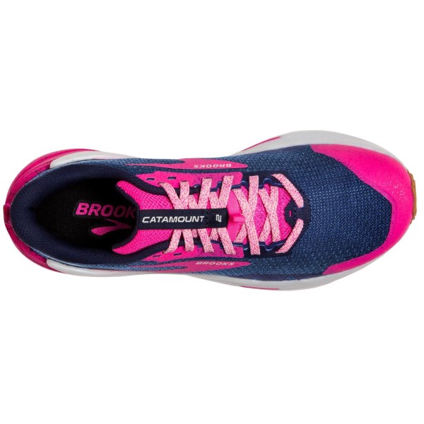 Brooks Catamount 2 - Womens Trail Racing Shoes - Peacoat/Pink/Biscuit