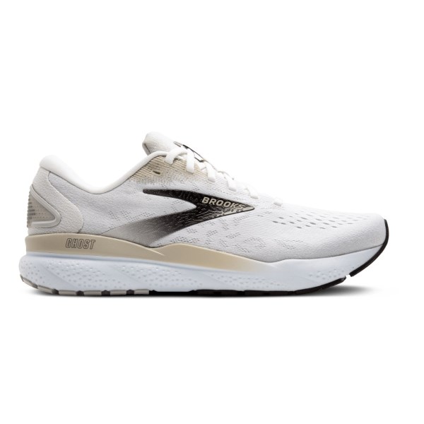 Brooks Ghost 16 - Mens Running Shoes - White/Cream/Pink