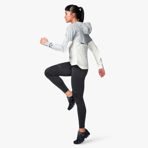 On Running Womens Weather Jacket - Grey/White