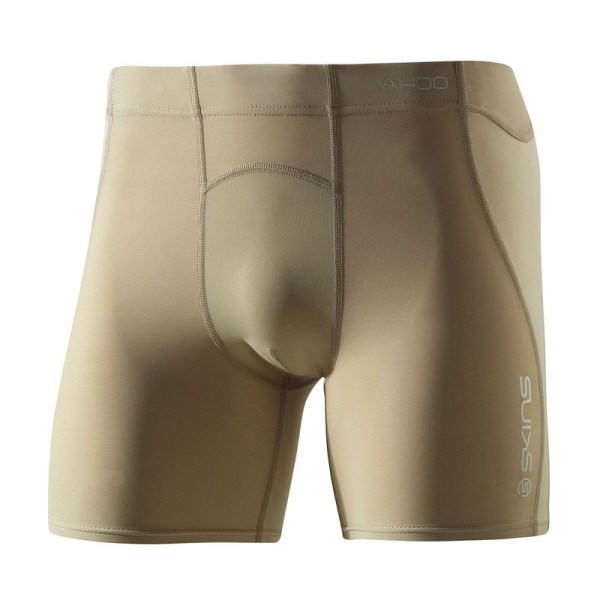 Skins A400 Mens Compression Shorts - Beige