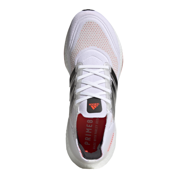 Adidas UltraBoost 21 - Mens Running Shoes - White/Black/Red