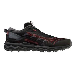 Mizuno Wave Daichi 7 GTX - Mens Trail Running Shoes - Black/Bittersweet/Iron Gate