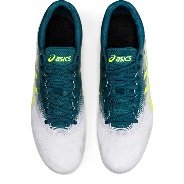 Asics Hyper LD 6 - Mens Long Distance Track Spikes - White/Safety Yellow