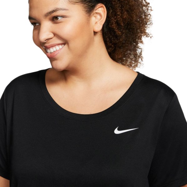 Nike Dri-Fit Legend Womens Training T-Shirt - Plus Size - Black/White