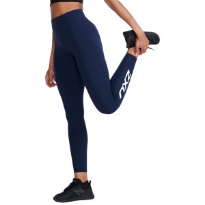2XU Fitness New Heights Womens Compression Tights - Midnight/White