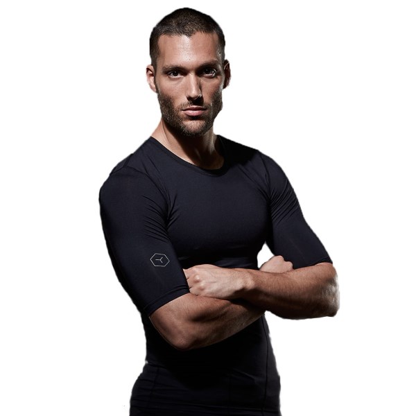 Bayse Compression Short Sleeve Mens Training Top - Black