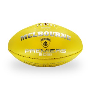 Sherrin KB 2021 Melbourne Demons AFL Premiers Football - Size 5 - Yellow