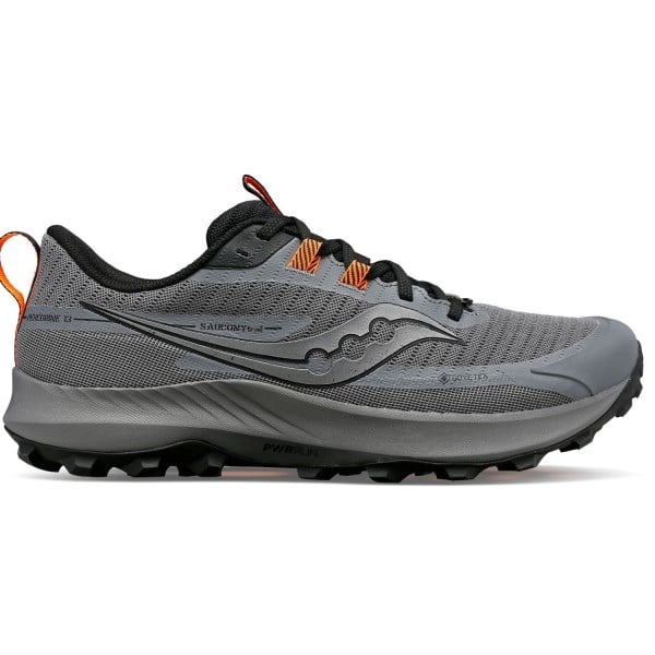 Saucony Peregrine 13 GTX - Mens Trail Running Shoes - Gravel/Black