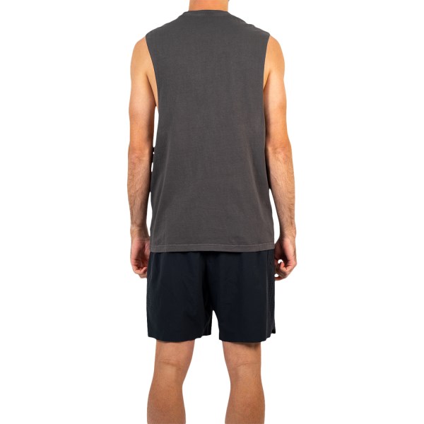 Mitchell & Ness Los Angeles Lakers Vintage Crest Logo Mens Basketball Muscle Tank - Faded Black