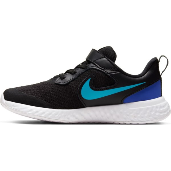 Nike Revolution 5 PSV - Kids Running Shoes - Black/Oracle Aqua/Hyper Blue