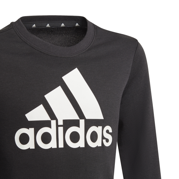 Adidas Essentials Big Logo Kids Girls Sweatshirt - Black/White