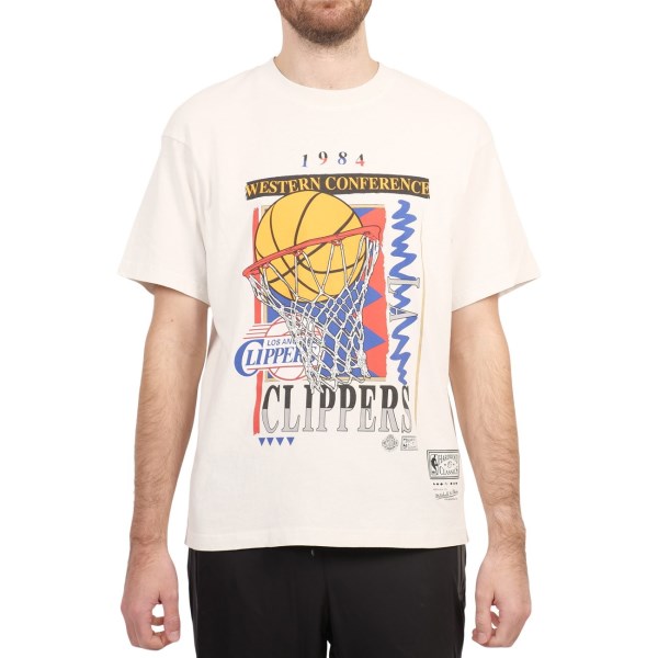 Mitchell & Ness Los Angeles Clippers Vintage Vibes Championship Mens Basketball T-Shirt - White