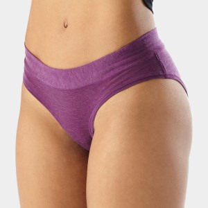 Ronhill Womens Brief - Running Underwear - Grape Juice Marl/Hot Coral