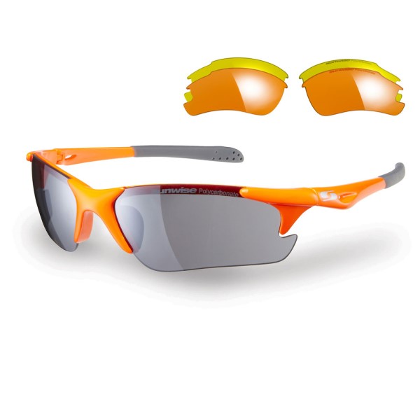 Sunwise Twister Sports Sunglasses + 3 Lens Sets - Orange