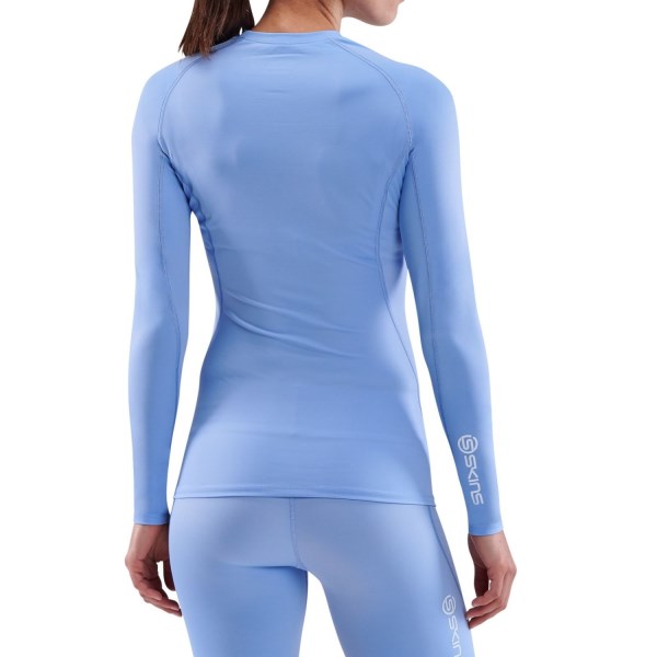 Skins Series-1 Womens Compression Long Sleeve Top - Sky Blue