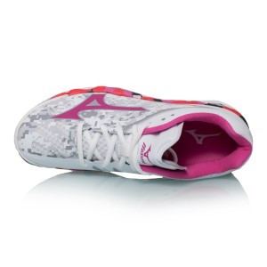 Mizuno Wave Mirage - Womens Netball Shoes - White/Electric/Diva Pink