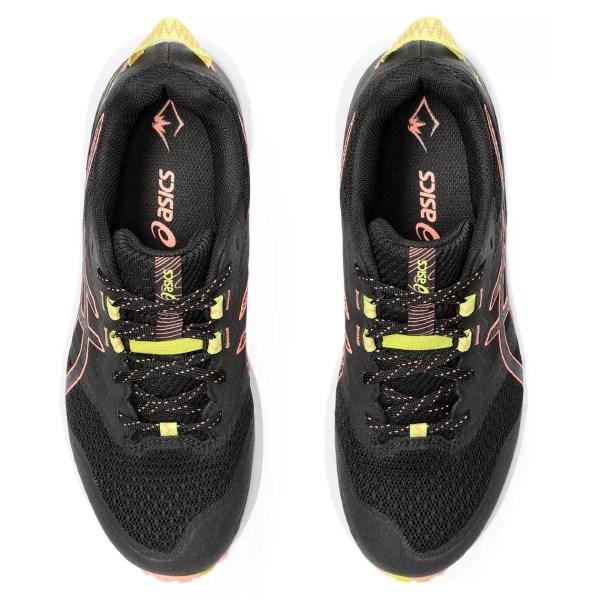 Asics Trabuco Terra 2 - Womens Trail Running Shoes - Black/Sun Coral