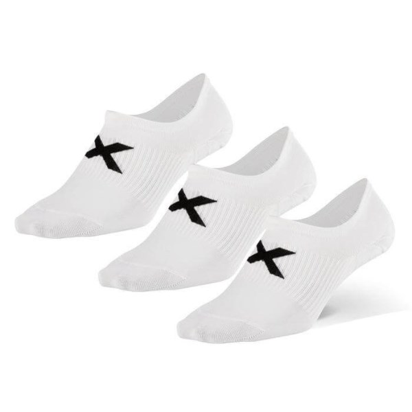 2XU Invisible Sports Socks - 3 Pack - White