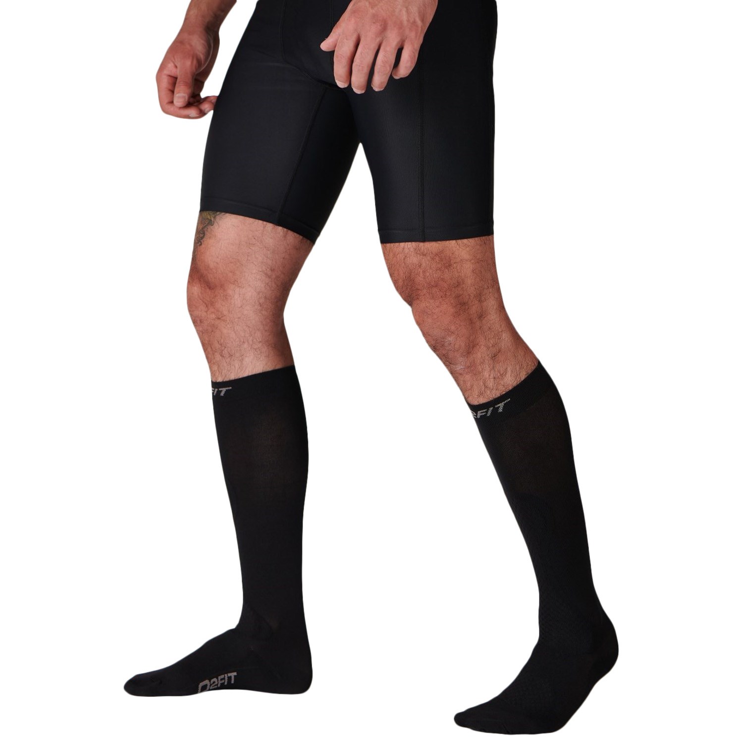 o2fit Unisex Compression Recovery Calf Socks - Black | Sportitude
