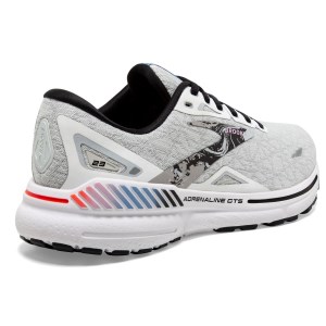 Brooks Adrenaline GTS 23 - Mens Running Shoes - White/Black/Orchid Bouquet