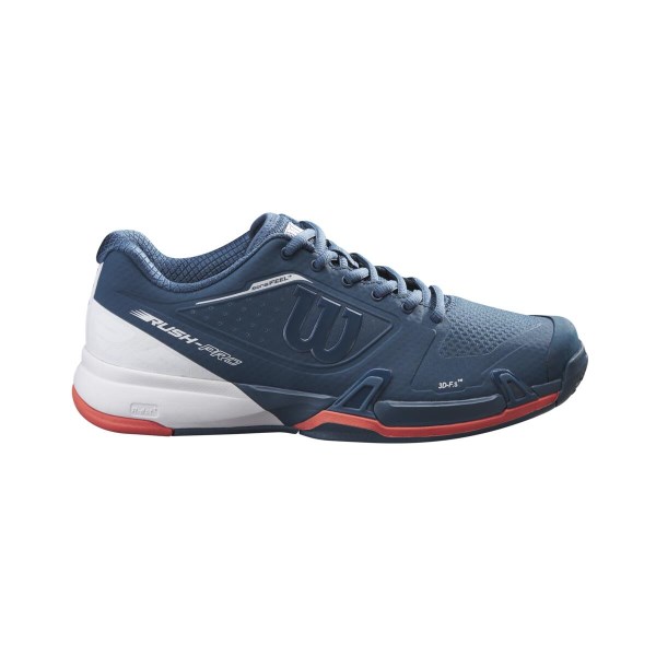Wilson Rush Pro 2.5 AC Womens Tennis Shoes - Majolica Blue/White/Hot Coral