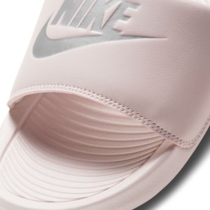 Nike Victori One - Womens Slides - Barely Rose/Metallic Silver