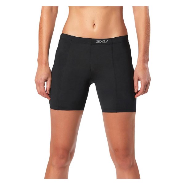 2XU Game Day 5 Inch Womens Compression Shorts - Black/Silver