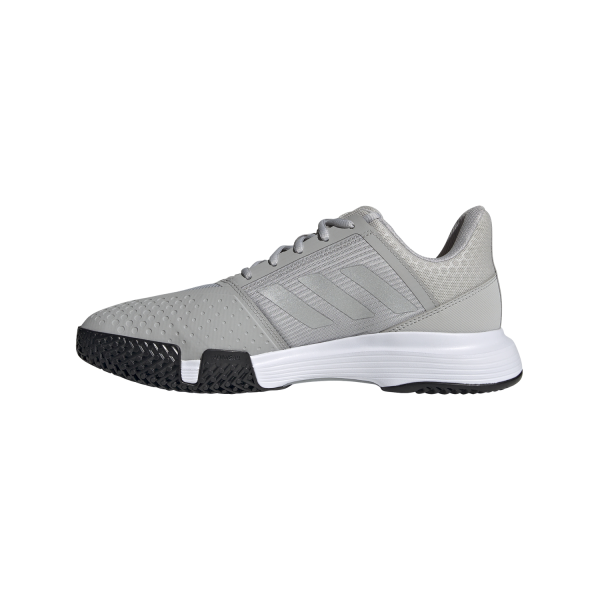 Adidas CourtJam Bounce - Mens Tennis Shoes - Grey Two/Silver Metallic/Black