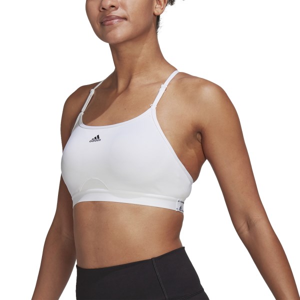 Adidas Aeroreact Light Support Womens Sports Bra - White